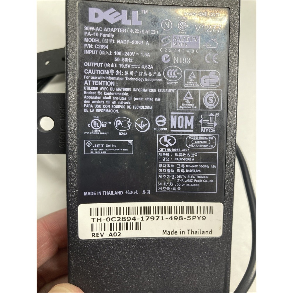 Laptop AC Adapter Charger for Dell NADP-90kb P-10 PA 10 0DF266 YP368 CN-0DF266 - Picture 4 of 8
